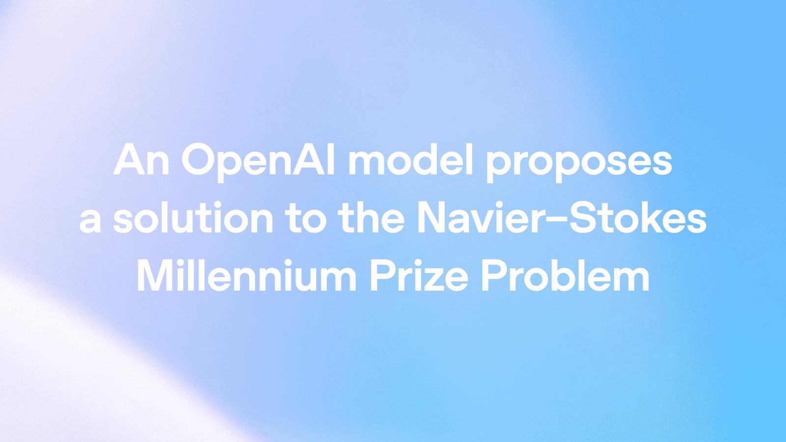 OpenAI afferma di aver risolto Navier–Stokes con 10.000 agenti IA